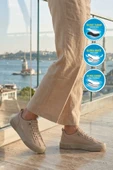 Bej Bağcıklı Unisex Sneaker thumbnail 3