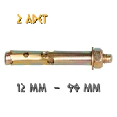 Made Gömlekli Çelik Dübel 12x90 mm. - 2 Adet thumbnail 1