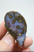Violet & Bronze Plume Karadeniz Akik Çifti thumbnail 3