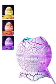Yumurta Şeklinde Su Dalgalı Bluetooth Speaker Lamba Renkli Şarjlı thumbnail 5