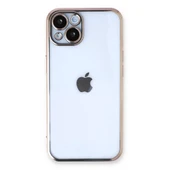 İphone 14 Plus Kılıf Lensli Silikon - Gold thumbnail 1