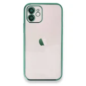 İphone 12 Kılıf Lensli Silikon - Yeşil thumbnail 1