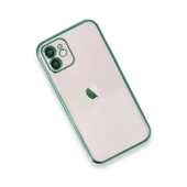 İphone 12 Kılıf Lensli Silikon - Yeşil thumbnail 3