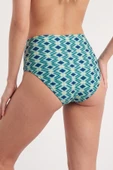 Mavi Azure Yüksek Bel Tek Alt Bikini thumbnail 2
