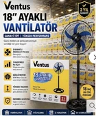 VENTUS 18 İNÇ SANAYİ TİPİ AYAKLI VANTİLATÖR thumbnail 1