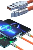 Android ve İOS Uyumlu 180 Derece Type-c Şarj Kablosu thumbnail 4