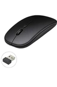 Kablosuz Mouse Fare Şarjlı Bluetooth Wireless Çift Modlu Sessiz thumbnail 2