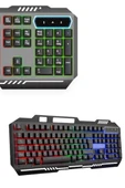 RGB Işıklı Gaming Oyuncu Klavye Q Klavye Mouse Hediyeli thumbnail 5