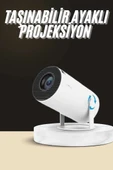 Ayaklı Projeksiyon Taşınabilir Mini Projektör Sinema Projektörü Android thumbnail 1