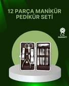 12 Parçalık Özel Deri Çantalı Kişisel Bakım Seti thumbnail 1