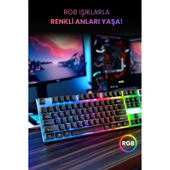 Kablolu Işıklı Standart Türkçe Q Klavye Mouse Seti thumbnail 4