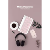 Pembe Kablosuz Klavye Mouse Seti thumbnail 2