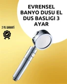 Masaj ve Yağmur Modlu Çok İşlevli Paslanmaz Çelik Duş Başlığı thumbnail 1