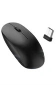 Siyah Kablosuz Mouse Wireless Mouse Minimal Tasarım thumbnail 4