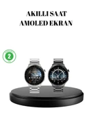 Kablosuz Şarjlı Bluetooth Görüşmeli Akıllı Saat – Android & iOS Uyumlu thumbnail 1