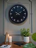 Black Baseline 40 Cm Metal Duvar Saati thumbnail 5