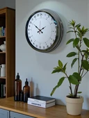 Zentime 40 Cm Krom Şık Duvar Saati thumbnail 4