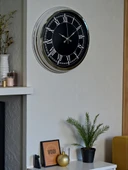 Zentime 40 Cm Krom Şık Duvar Saati thumbnail 3