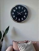 Zentime 40 Cm Krom Şık Duvar Saati thumbnail 1