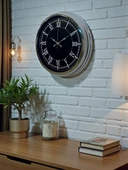 Zentime 40 Cm Krom Şık Duvar Saati thumbnail 4