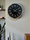 Zentime 40 Cm Krom Şık Duvar Saati thumbnail 1