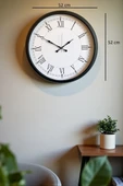 Zentime 52 Cm Siyah Modern Duvar Saati thumbnail 5