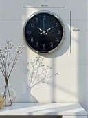 Zentime 40 Cm Krom Şık Duvar Saati thumbnail 5