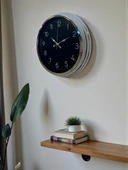 Zentime 40 Cm Krom Şık Duvar Saati thumbnail 4