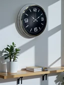 Zentime 40 Cm Krom Şık Duvar Saati thumbnail 4