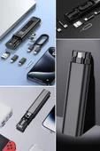 Cep Tipi 60W Bas Aç Type-C,İphone Şarj,Micro USB Hızlı Şarj Data Kablo Seti thumbnail 7