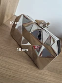 Modern Geometrik Gümüş El Çantası thumbnail 5