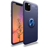 Apple İphone 11 Pro Kılıf Range Yüzüklü Silikon - Mavi thumbnail 1