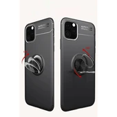 Apple İphone 11 Pro Max Kılıf Range Yüzüklü Silikon - Siyah thumbnail 2