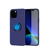 Apple İphone 12 Kılıf Range Yüzüklü Silikon - Mavi thumbnail 1