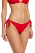 Kırmızı Basic Yandan Bağlamalı Brazilian Tek Alt Bikini thumbnail 1
