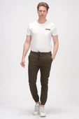 Erkek Slim Fit Paçası ve Beli Lastikli Pamuklu Jogger Pantolon thumbnail 9