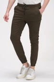 Erkek Slim Fit Paçası ve Beli Lastikli Pamuklu Jogger Pantolon thumbnail 12
