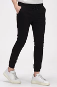 Erkek Slim Fit Paçası ve Beli Lastikli Pamuklu Jogger Pantolon thumbnail 6