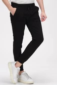 Erkek Slim Fit Paçası ve Beli Lastikli Pamuklu Jogger Pantolon thumbnail 7