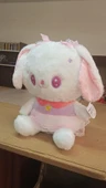 Oyuncak Peluş Pembe Elbiseli Sevimli Tavşan 45 cm thumbnail 2