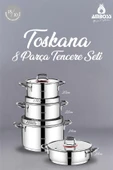 Toscana 8 Parça Paslanmaz Çelik Tencere Seti thumbnail 1