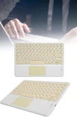 Android Ve İos Uyumlu Bluetooth Klavye Touchpad Slim Kablosuz Wifi Q Klavye thumbnail 1