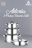 Astoria 8 Parça Paslanmaz Çelik Tencere Seti thumbnail 1