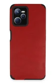 Newface Realme C35 Kılıf Loop Deri Silikon - Kırmızı thumbnail 1