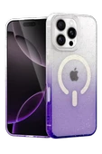Newface Apple iPhone 16 Pro Max Pummel Shiny Magsafe Kapak - Mor thumbnail 1
