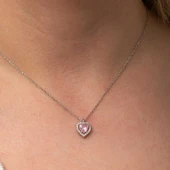 Gümüş Pembe Kadın Kolye thumbnail 4