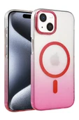 Newface Apple iPhone 14 Glossy Magsafe Kapak - Pembe thumbnail 1