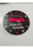 Squidgame model Modern ahşap Duvar saati thumbnail 4