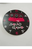 Squidgame model Modern ahşap Duvar saati thumbnail 5