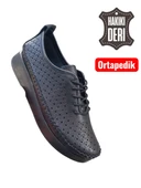 Viyolas Hakiki Deri Kadın Ayakkabısı Bağlı KD Lazer thumbnail 5